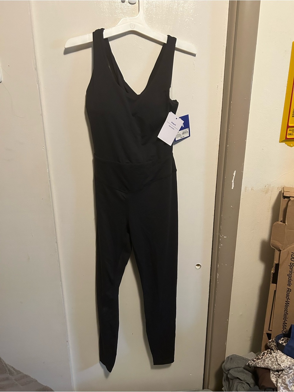 JoyLab Black Sleeveless V-Neck Jumpsuit